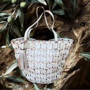 Patricia Nash woven leather tote bag